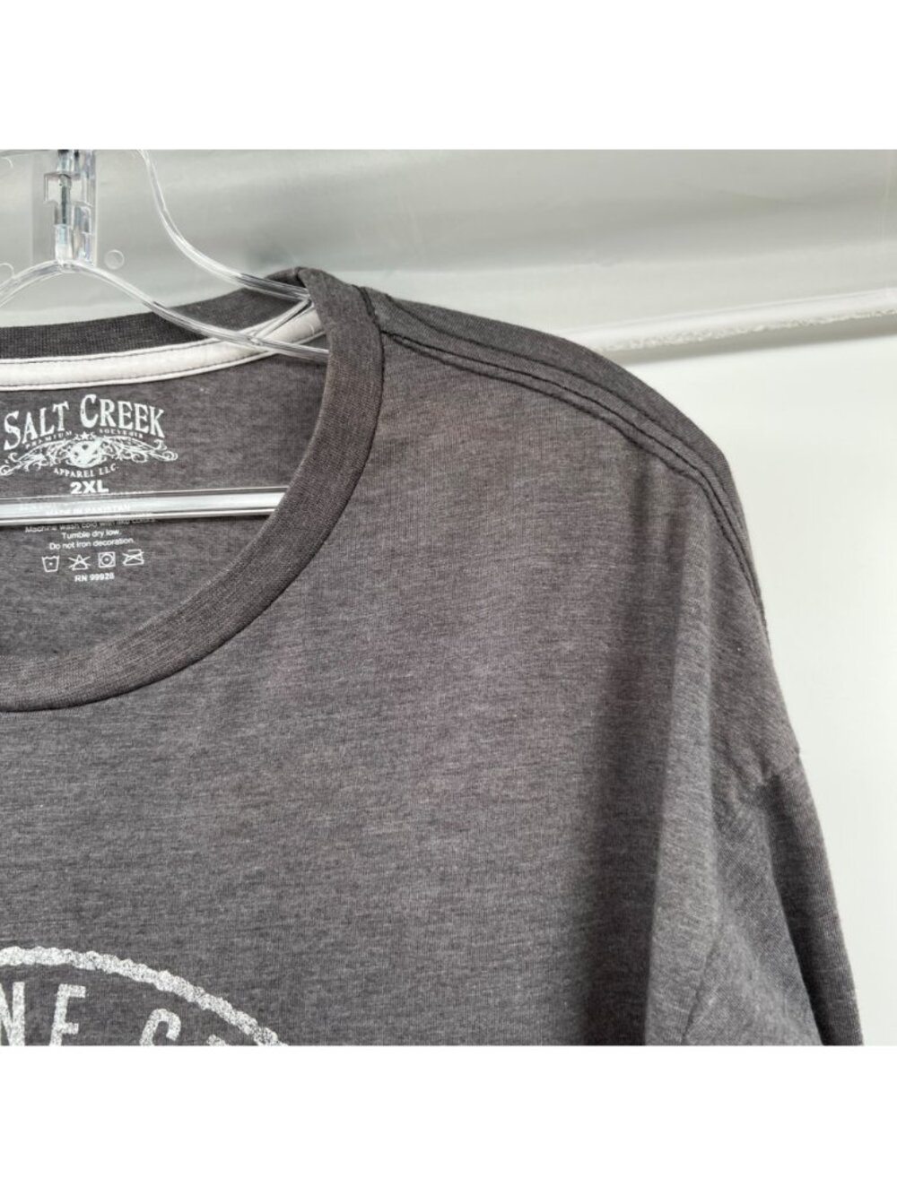 Men's Ft. Lauderdale Long Sleeve Tee Gray/Multi Salt Creek Size 2XL - Picture 4 of 8
